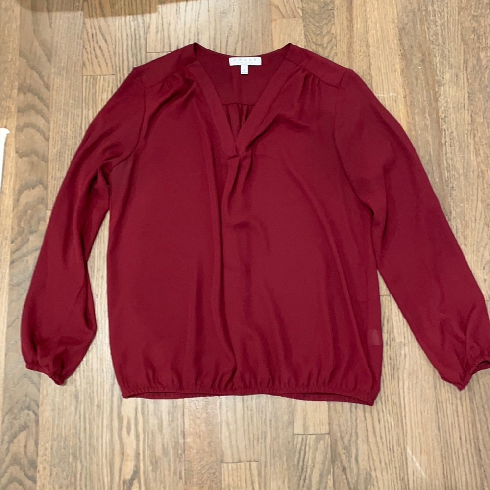 Maroon Long sleeve blouse